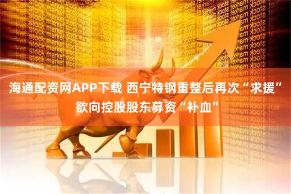 海通配资网APP下载 西宁特钢重整后再次“求援” 欲向控股股东募资“补血”