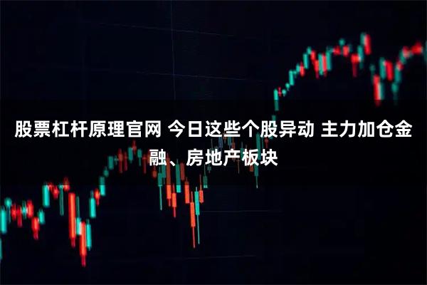 股票杠杆原理官网 今日这些个股异动 主力加仓金融、房地产板块